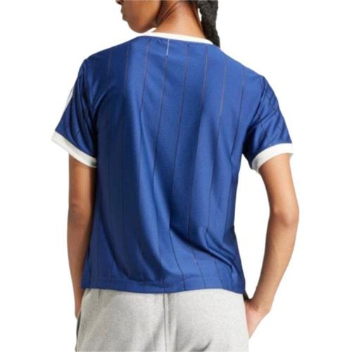 adidas Originals 3 Stripes T Shirt Women's Dark Blue IR7466