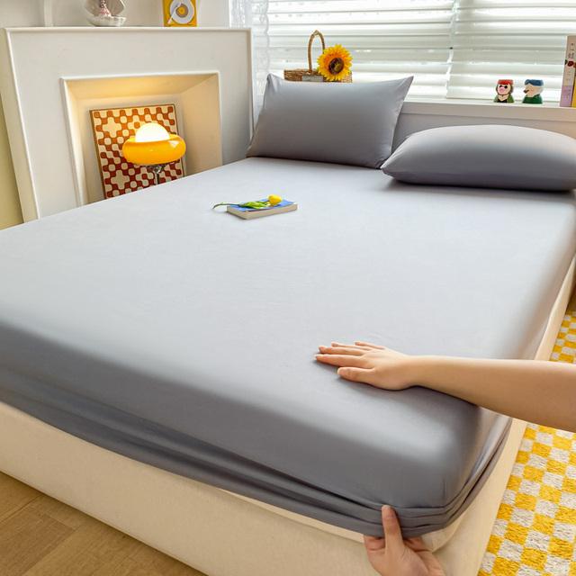 Mattress Covers with Elastic Band Solid Color 1pc Fitted Sheet Soft Comfort Mattress Protector (Without Pillowcase)