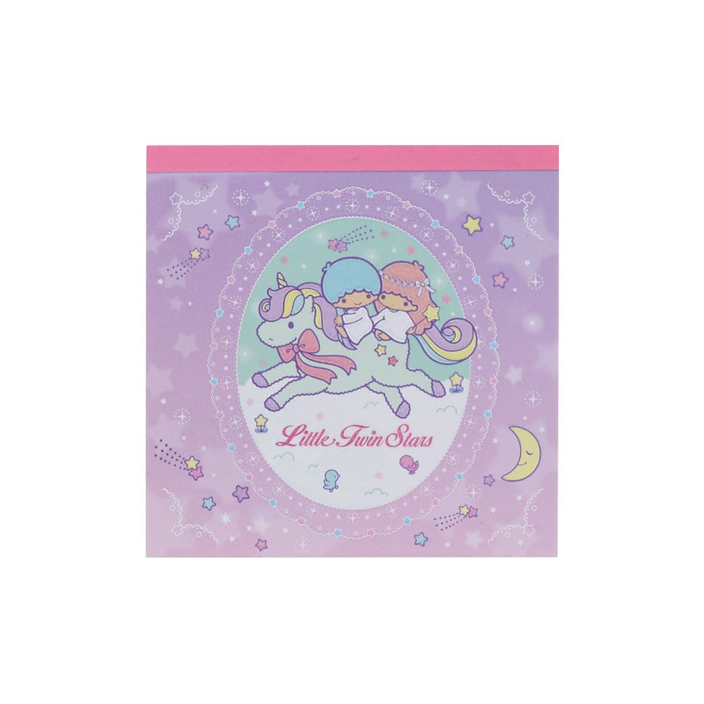 Stationery Sanrio Characters Little Twin Stars Square Memo S2849232 Sun-Star Pad, Lavender,