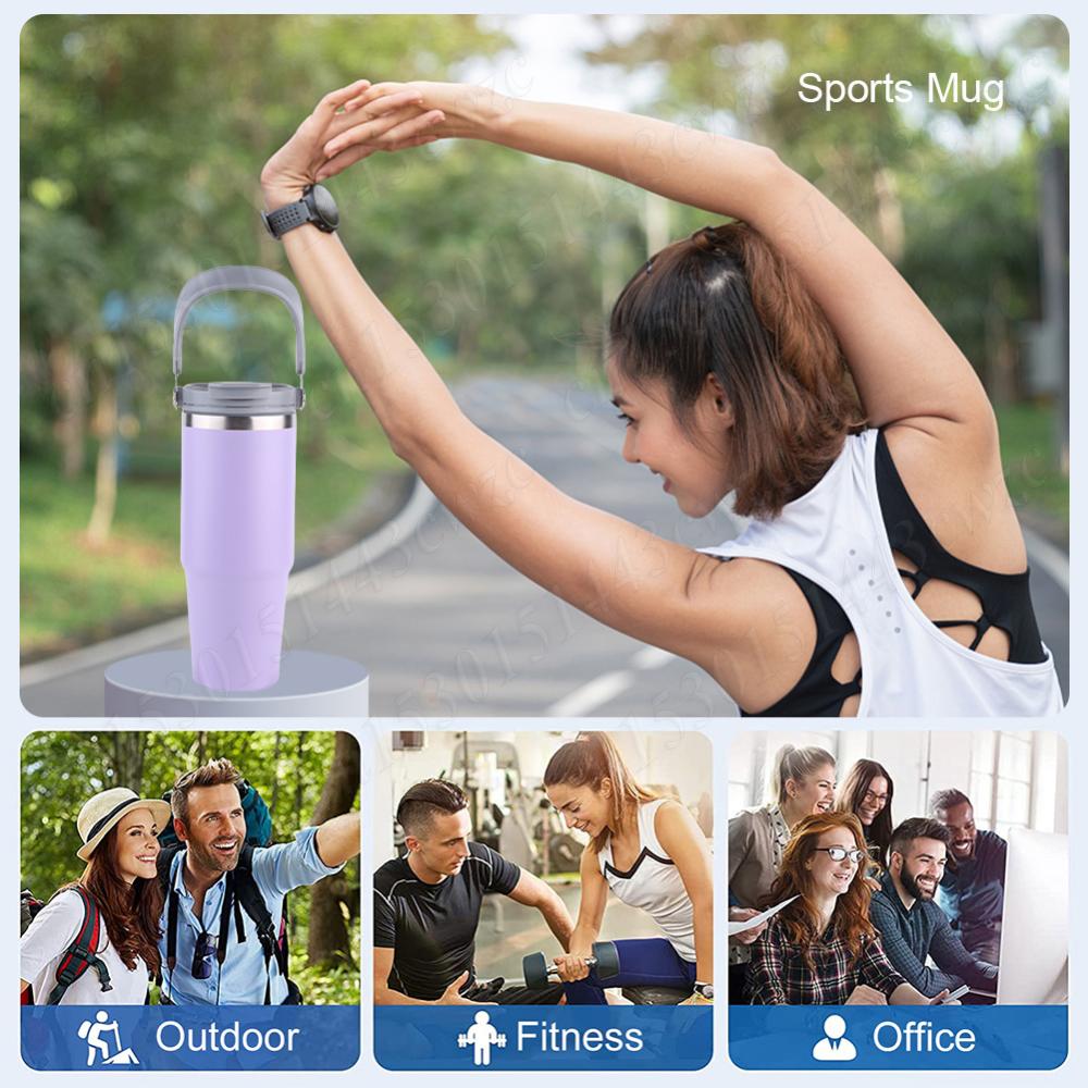 30oz Double-Layer Insulated Cup Stainless Steel Travel Vacuum Flask Vacuum Thermal Insulated Mug for Cold Hot Beverages