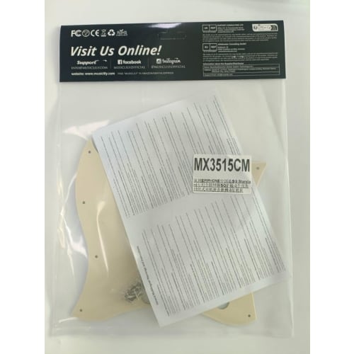 Musiclily Pro 11-Hole Full-Face Guitar Large Pickguard for EPI SG Standard Electric Guitars (Made in China) - 3-Piece Cream