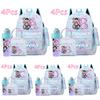 4Pcs/set 26 English Letter K-POP Printed Backpack with Handbag Pencil Case 750Ml Water Bottler for Teenager Student Boy Girl Large Capacity Bookbag