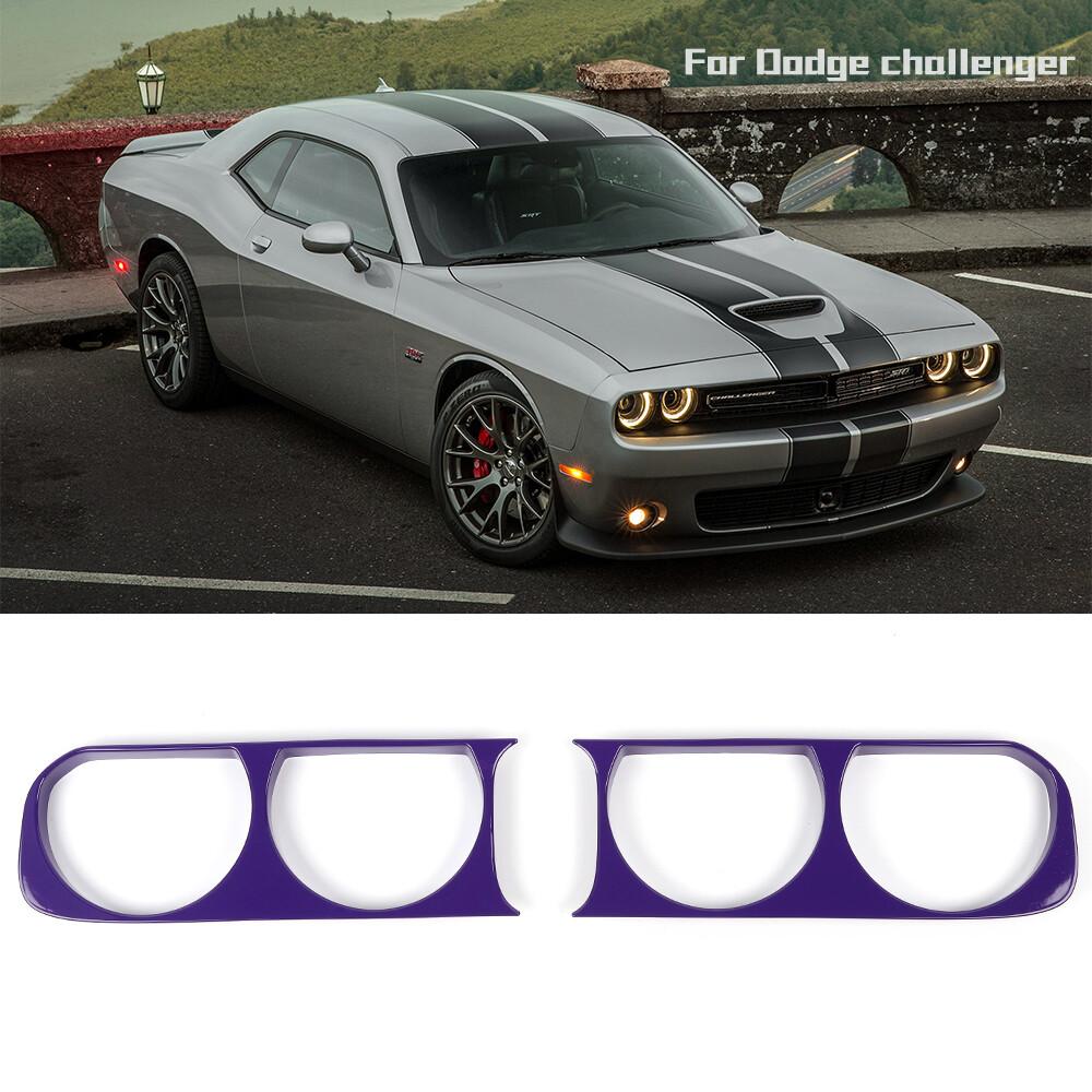Purple Front Headlight Panel Trim Frame for Dodge Challenger 2009-14 Accessories