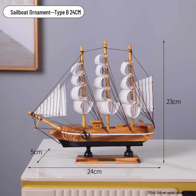 Segelboot Ornament - Modell für ruhige Fahrt zur Dekoration von Zuhause oder Büro
