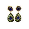 Vintage Medieval Contrasting Enamel Glaze Craftsmanship Spirit Snake Relief Heavy Industry Temperament Versatile Necklace Earring Set