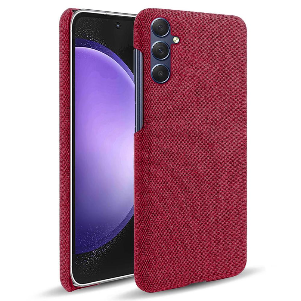

Phone Case for Samsung Galaxy S23 FE Anti-Scratch Phone Cover Cloth+PC Shell Red