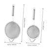 Metal Sieve Strainer Small Metal Soup Strainer Juice Filtering Home Users 2Pcs