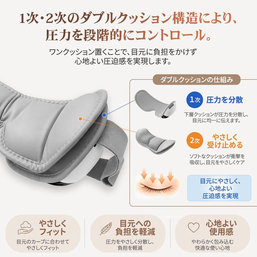 HuBDIC Eye Warmer Silent Eye Care Hot Eye Mask Pad Hot and Cold Care Double Airbag Airbag Graphene Heating Bluetooth Music USB Rechargeable Japanese