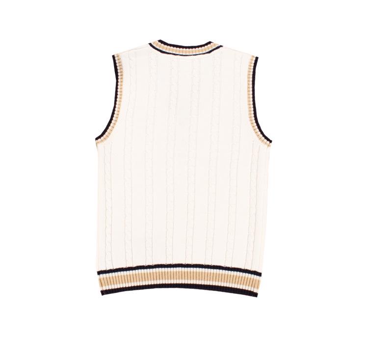 In Stock British Style JK Uniform V-Neck Embroidered School Sweater Vest