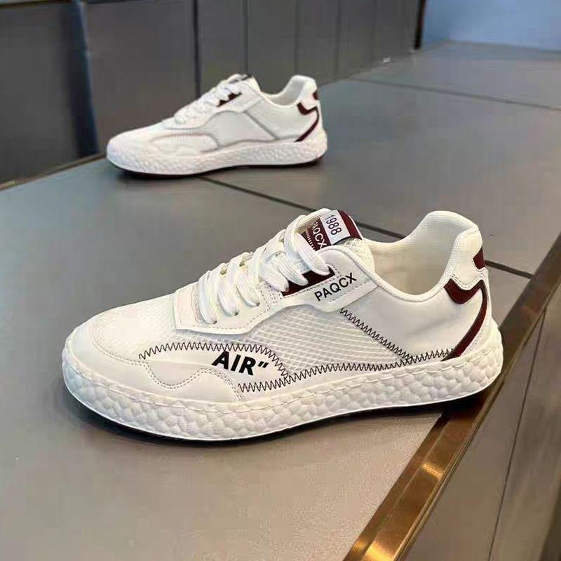 Letnie nowe buty na platformie męskie niskie oddychająca siateczka wygodne suche codzienne buty męskie małe białe buty