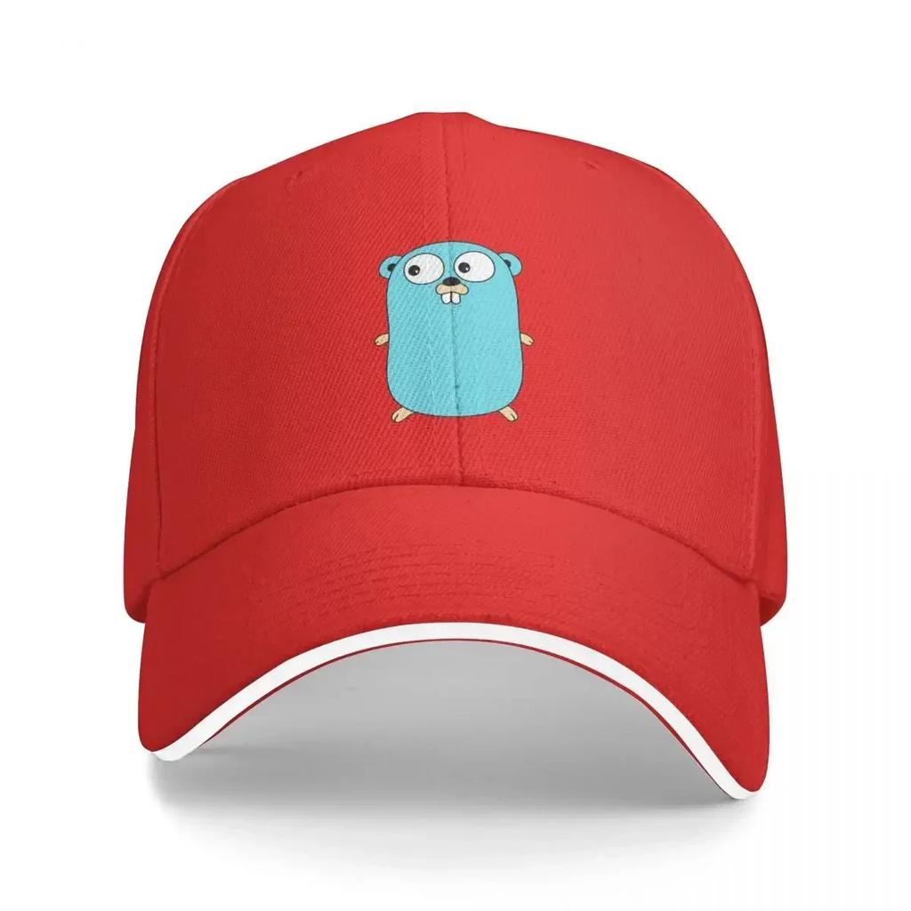 New Go Golang Gopher Cap Fashion Casual Baseball Caps Adjustable Hat Hip Hop Summer Unisex Baseball Hats Customizable Polychroma