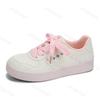 Fashion Women's White Sneakers 2025 Spring Autumn New Lightweight Breathable Outdoor Casual Shoes Flower Lace Up Comfortable Board Shoes