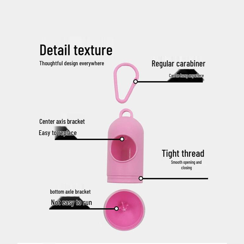 Dispensador de Bolsas para Excrementos de Mascotas con Bolsas de Residuos