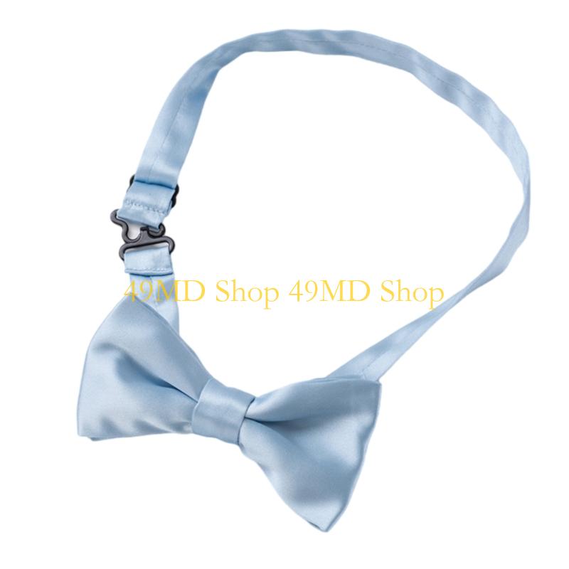 

49MD Adjustable Bowtie Silk Like Necktie Classical Necktie For Gala Dinners Event