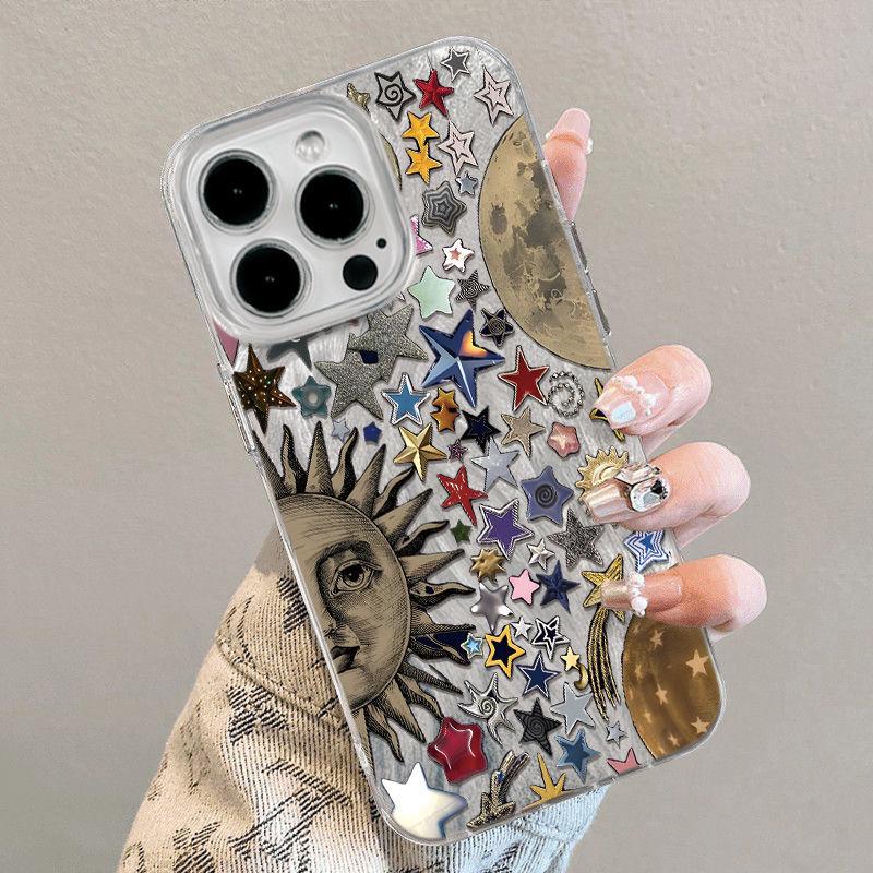 

Чехол для телефона с подсолнухом INS для iPhone 16 15 14 13 12 11 Pro Max 16E XS XR 7 8 Plus SE2 Чехол с узором «Звездное небо» Противоударный чехол For iPhone 16Pro Max