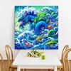 New Diamond Painting Underwater Dragon 5D Embroidery Dragon Animal Full Circle Square Mosaic Creative Home Living Room Hobbies