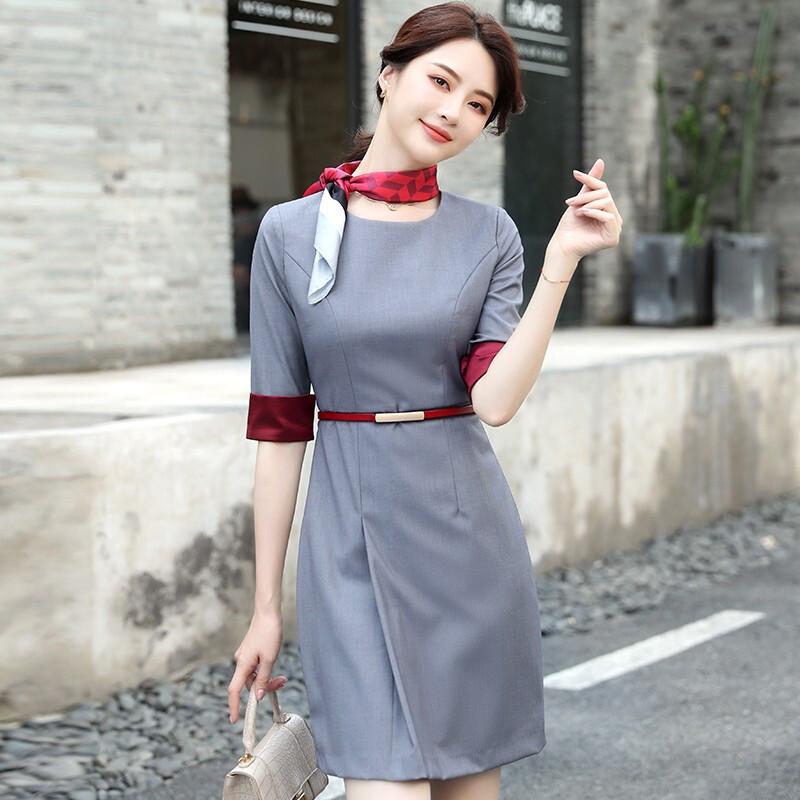 Troloman Women s Mid-Sleeve Professional Dress L