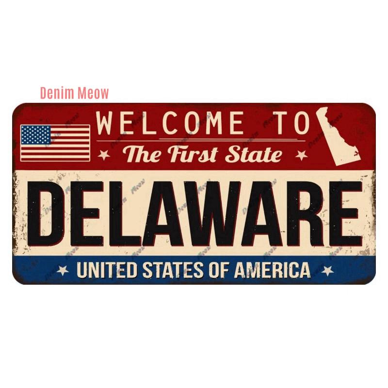 Vintage USA Metal Plates, Retro California 15x30cm Plaque, Florida Metal Tin Sign Poster, Bar, Garage, Gifts, Room Decor WY289