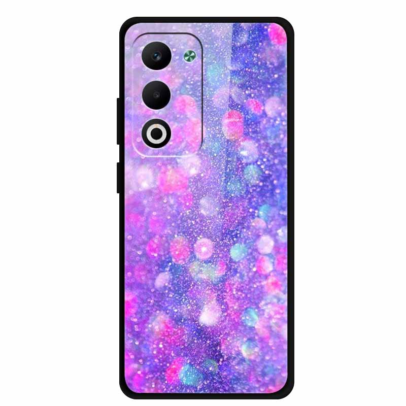 Glass Back Cover For Oppo A5 5G 2025 Phone Case 6.67" Hard Tempered Glass Case For Oppo A5i Pro 4G Case A5iPro Soft Bumper Shell