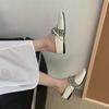 Inner Heightening Bag Head Half Slippers Women's Summer Outer Wear New One-pedal High-heeled Mary Jane Single Shoes Sandals