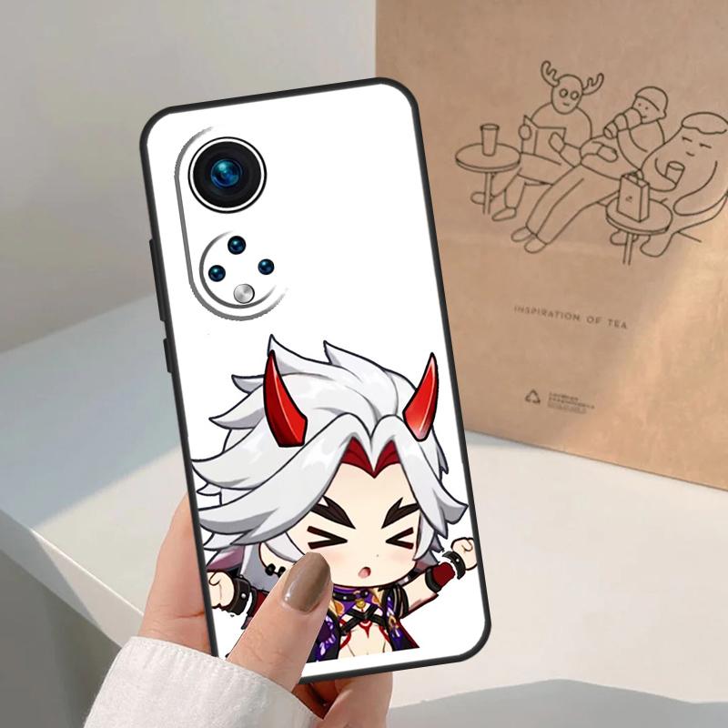 Genshin Impact Arataki Itto Case For Honor Magic 5 6 7 Lite 8 Pro Honor 400 200 Pro X9c X9b X9a X8a X8b 50 70 90 Cover