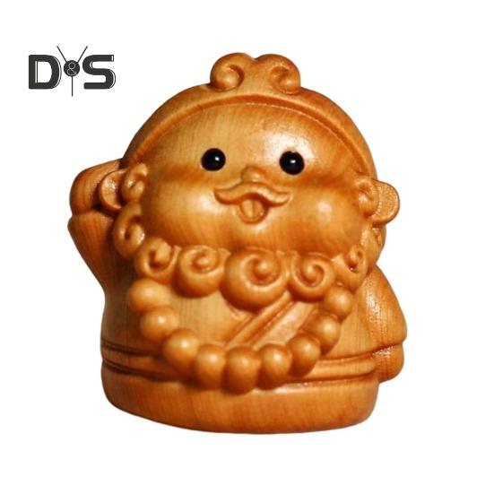 

Дерев яна фігурка Sun WuKong Uncolored Mini Journey to the West Quartet Statue Handmade Настільний декор для домашнього офісу D