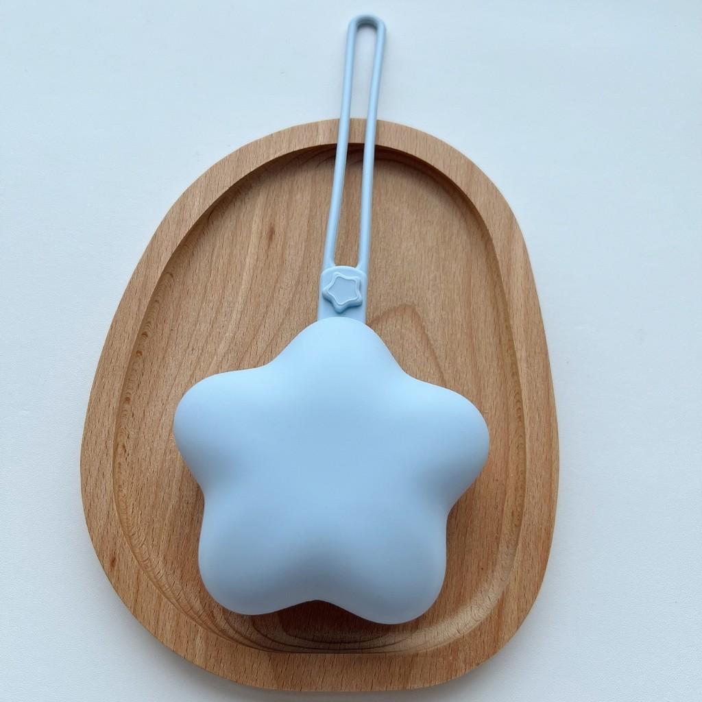 Silicone Baby Pacifier Storage Bag With Star Pattern For Travel And Onthego Use