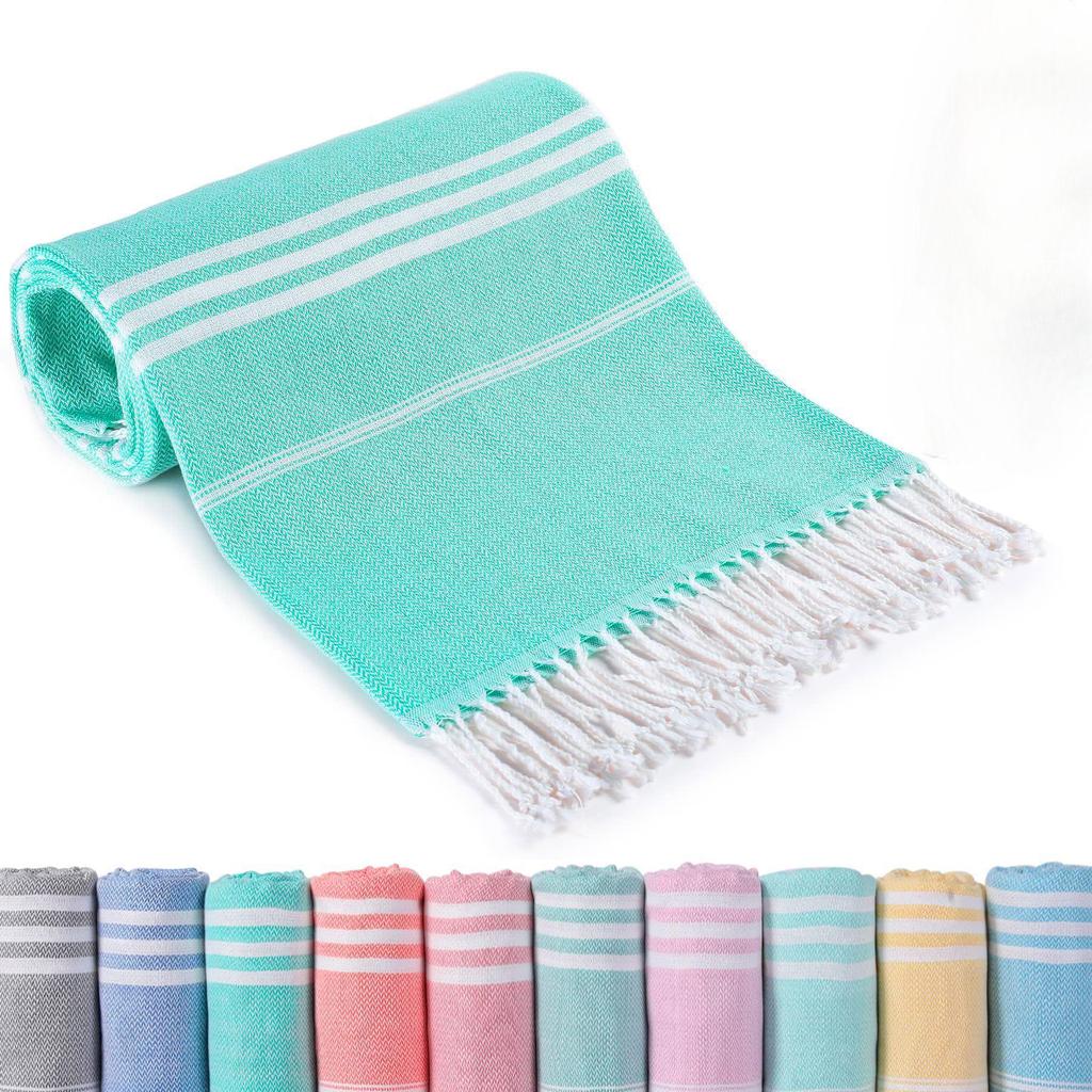 Extra-Large Sand-Free Turkish Beach Towel for Travel, Pool, and Bath