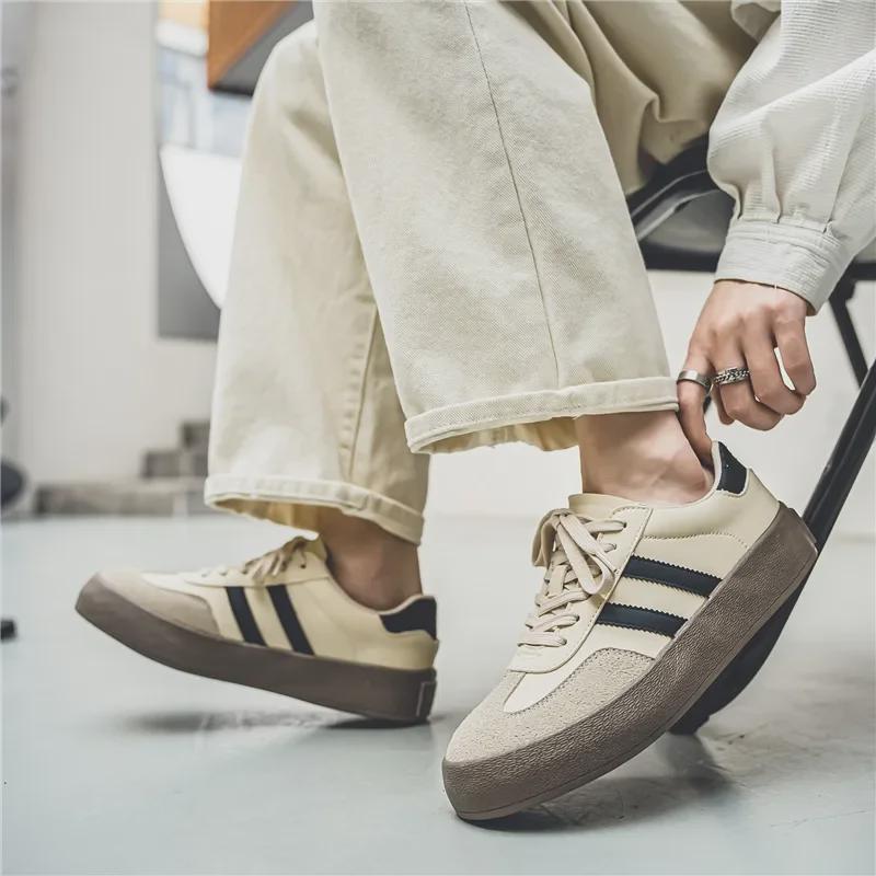 Herren Retro Vielseitige Mikrofaser Flache Schuhe - Trendige Dexun Sneaker für Jungen