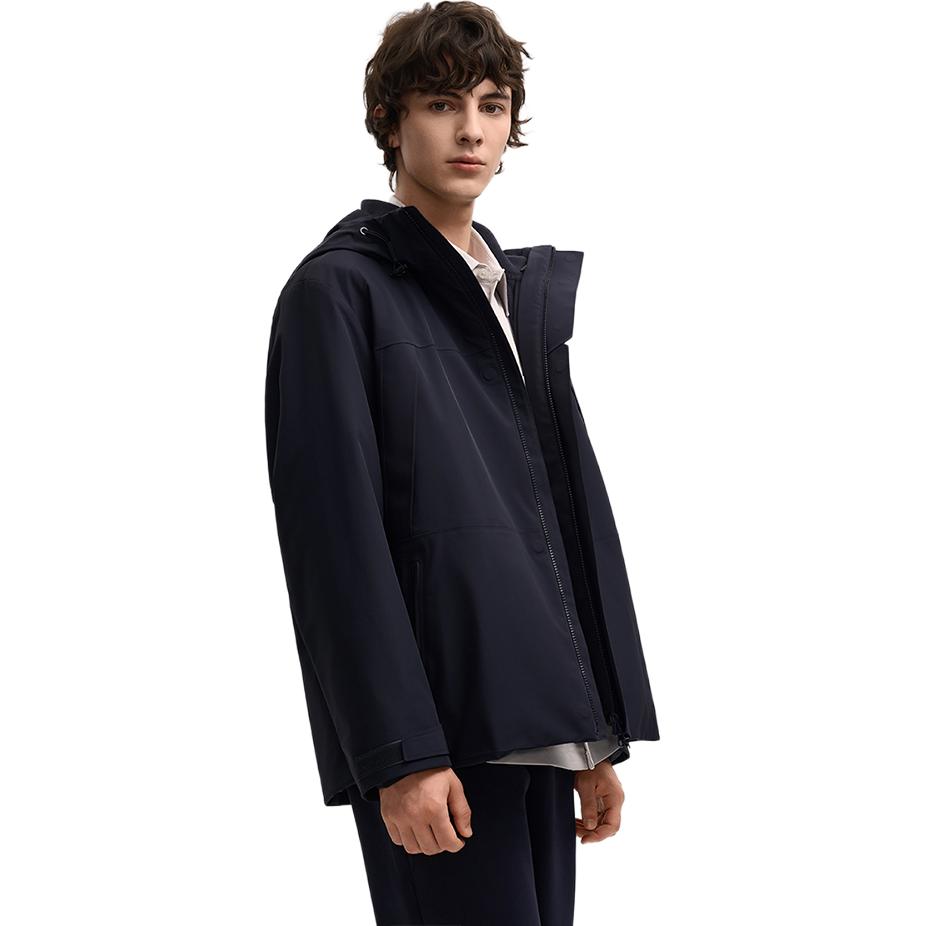 FILA Heritage Jackets Men's Legend Blue NV Hooded Fleece lined Other F11M548701F-NV
