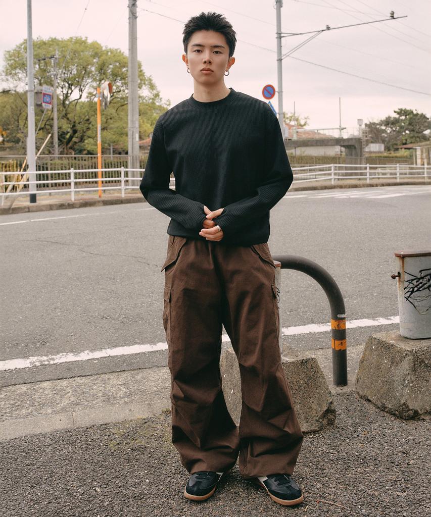 XERO Parachute Cargo Over-String Pants [Brown]