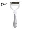 Dematting Comb for Dogs And Cats Double-Sided Pet Grooming Brush Stainless Steel Cat Undercoat Rake with Dog Brush Thick Fur Non-Slip Handle