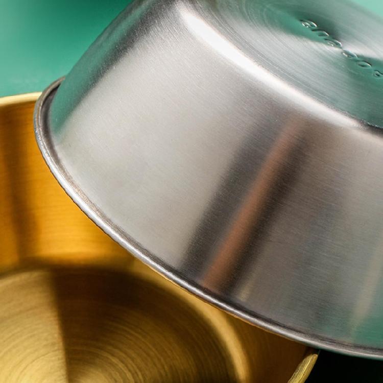 Metal Salad Bowls Restaurant Seasoning Bowl Food Container Noodles Bowl Condiment Container for Camping, Hiking, Picnic