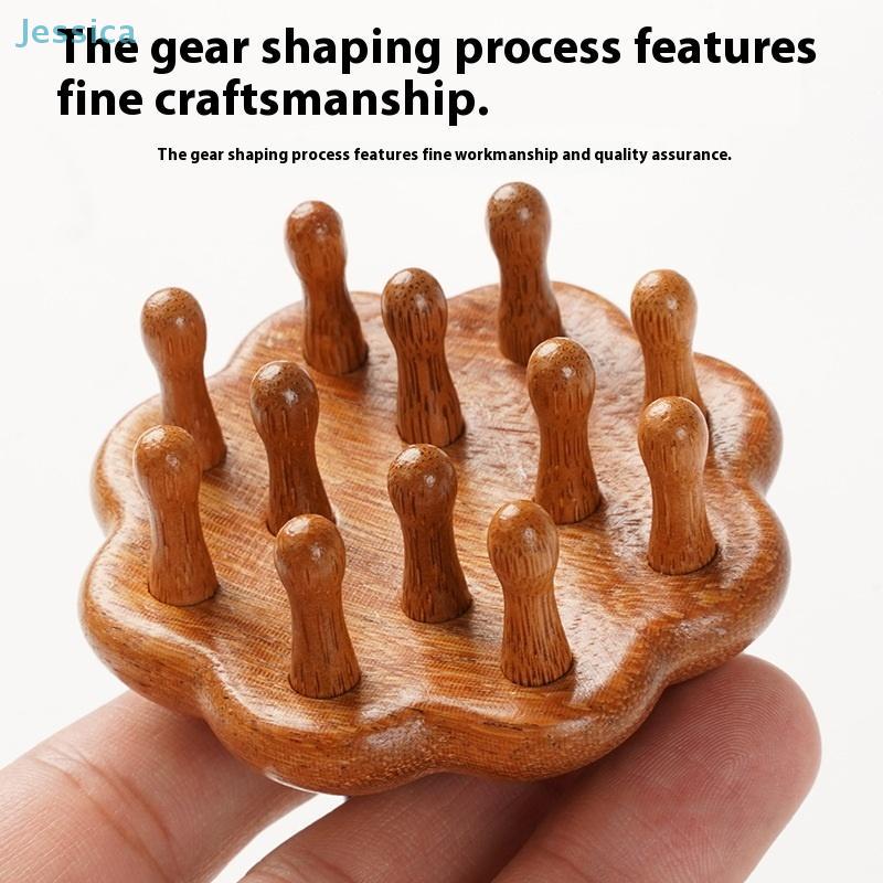 Wide-tooth Massage Comb Sandalwood Handheld Scalp Massager Relieve Fatigue Universal For The Whole Body