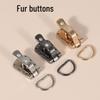 High-Quality Rhinestone Fur Coat Buttons and Buckle Set with Metal Snap and Duckbill Clasp