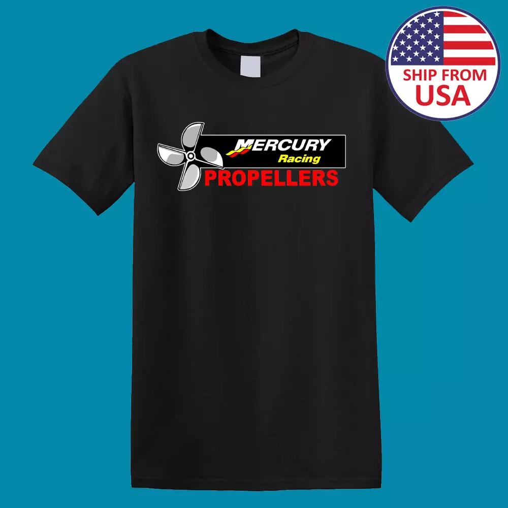 Mercury Racing Propellers Men#039;s Black Tshirt Size S to 5XL Unisex T-Shirt XXL