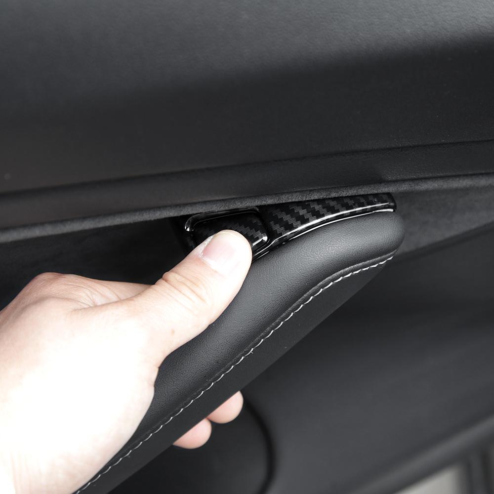 For Tesla Model 3 Y Window Lifter Switch Buttons Decorative Cover Trim Sticker Case Carbon Fiber ABS Car Decoration