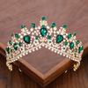 Vintage Barokke Koningin Kroon en Tiara Kristal Strass Kroon Bruids Diadeem Haar Sieraden Bruiloft Haaraccessoires Feest Tiara's