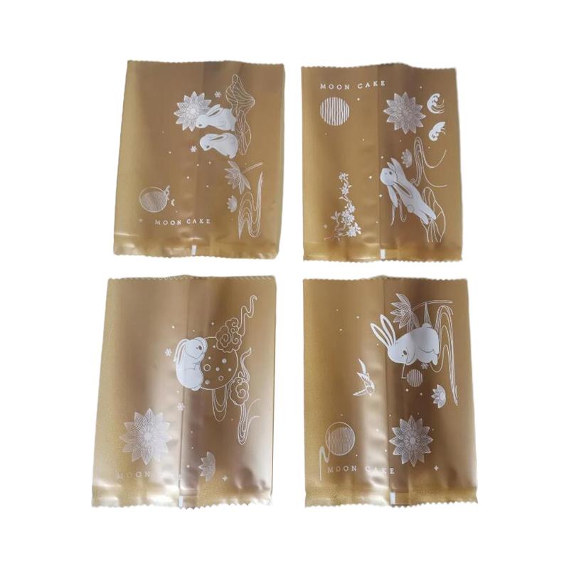 

100Pcs Mooncake Cake Packing Plastic Bags Homemade Rabbit Cookie Bag Mid-Autumn Festival Supply Holiday Party Decor 1