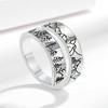Nordic Style Adjustable Mountain Peak Ring for Women