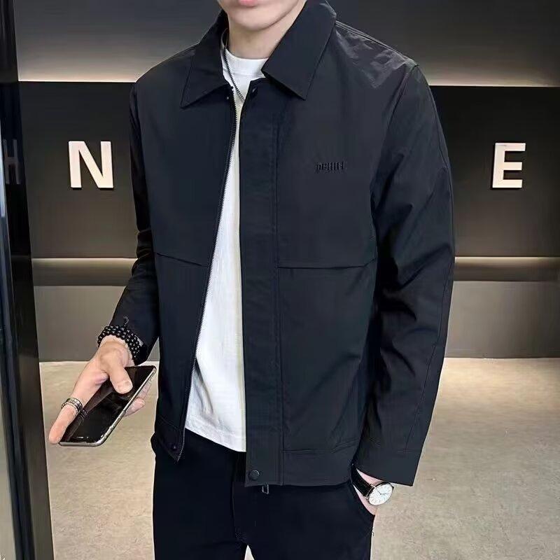 Spring and Autumn Ruffian Handsome Jacket Men Ins High Street Tide Brand Hong Kong Style Japanese Original Style Korean Version Trend Loose Jacket