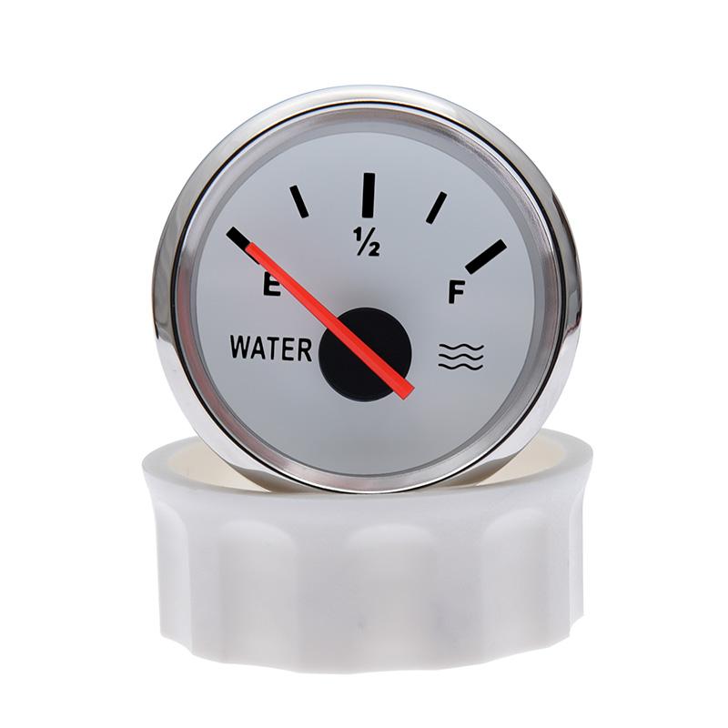 52mm Water Level Gauge With Water Level Sensor 0-190 Ohm Water Tank Level Indicator With Red Backlight 100-500mm Sensor Only Gauge