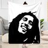 Bob Marley Rasta Blanket Durable Comfort Perfect For Chair Livingroom Sofa Four Seasons Universal Playful Design Birthday Christmas Gift Blanket