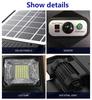 Najmocniejsze Zewnętrzne Lampy Solarnie 3 Tryby Pilot LED Słoneczne Oświetlenie Uliczne 720 LED Wodoodporna Lampa Ogrodowa do Domu i Podwórka