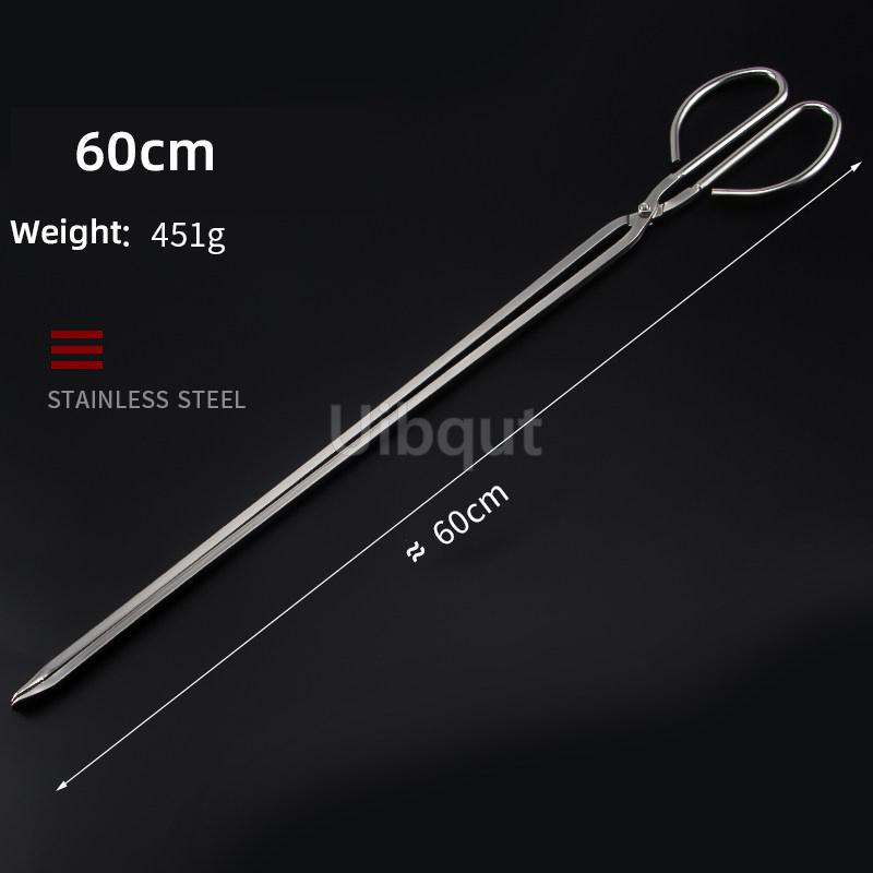 Stainless Steel Fire Tongs Coal Grabber Trash Picker Household Vintage Extended Kitchen Coal Grill Tongs Large and Small Sizes