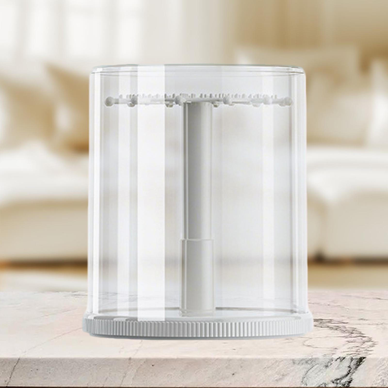 

Витрина для кукол Прозрачная Вращающаяся Со всех сторон Игрушки Фигурки Экшн Настольная Коробка для хранения White