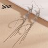 Long Earrings 1 Pair Women Infinity Symbol Tassel Drape Style