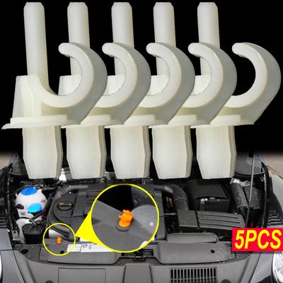 5x For VW Golf Jetta Sharan Beetle Polo Crafter Passat Hood Bonnet Rod Support Prop Clip Clamp 1U0823397 Car Fastener Retainer