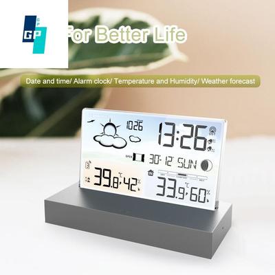 Digitální budík Teplota Vlhkost Předpověď počasí Elektronika Stolní stolní hodinky AA