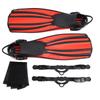 1 Pair Diving Fins TPR Adjustable Long Professional Diving Flippers for Scuba Diving Swimming Surfing Red S